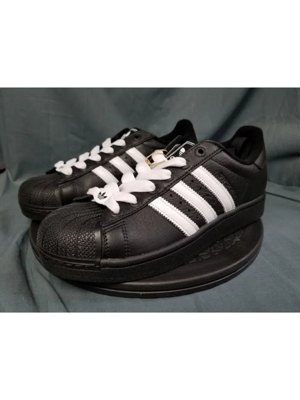 Adidas Superstar II Sneakers Core Black White JI3538 Mens Size 9.5 NEW NO BOX!